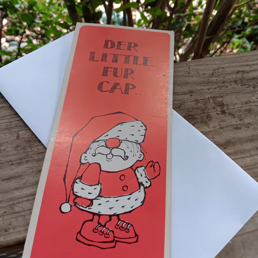 Vintage Naughty Risque Hilarious Merry Christmas Card & Envelope